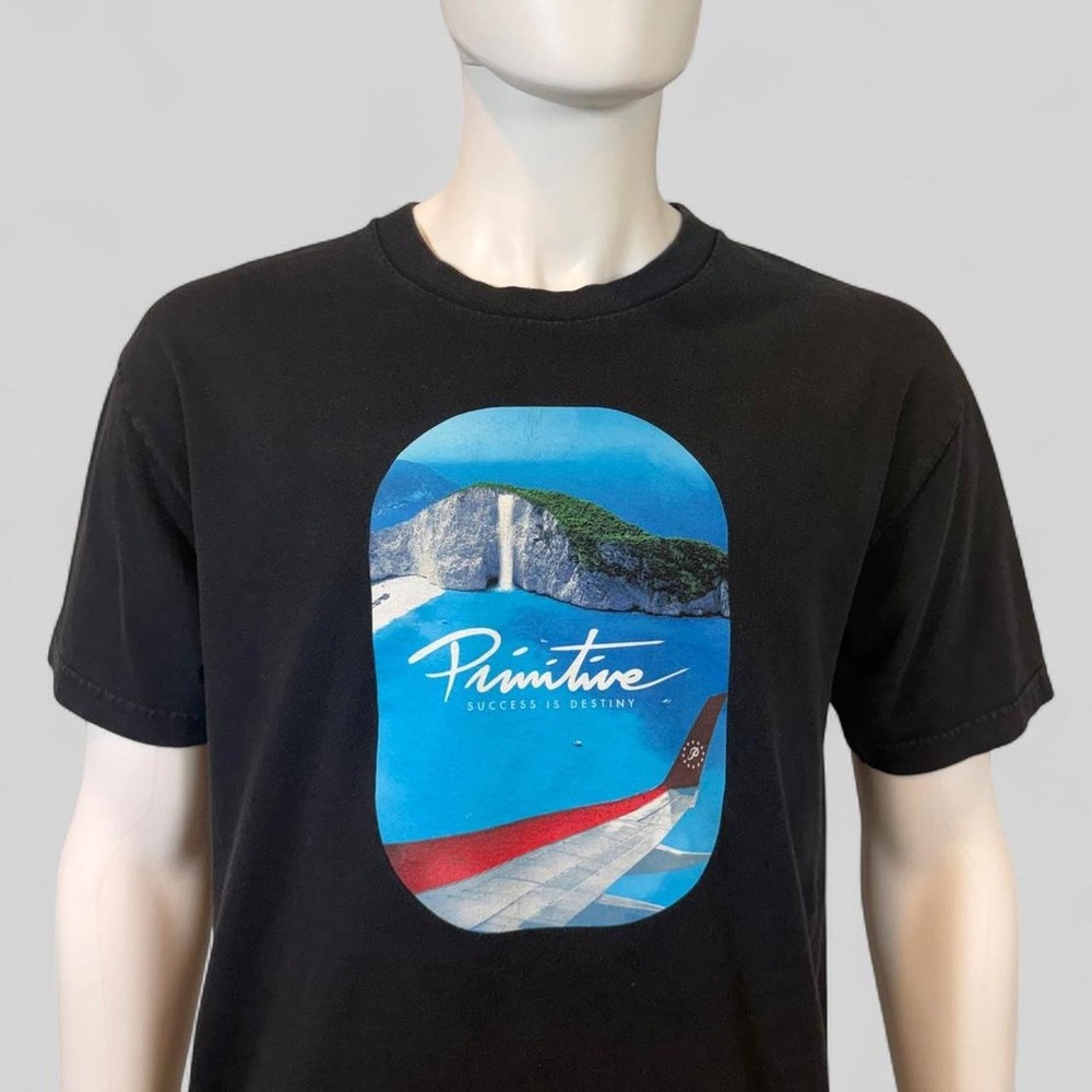 Primitive Mens Success Is Destiny‎ Airplane Window Graphic T-Shirt Black Large - Picture 2 of 7